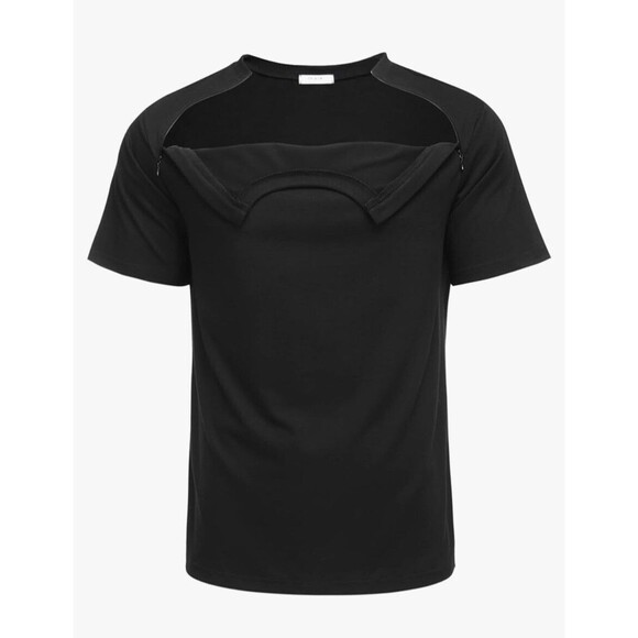 Deyeek Men's Post Shoulder Surgery Shirts Recovery Tear Away Short Sleeve Full - Picture 1 of 9